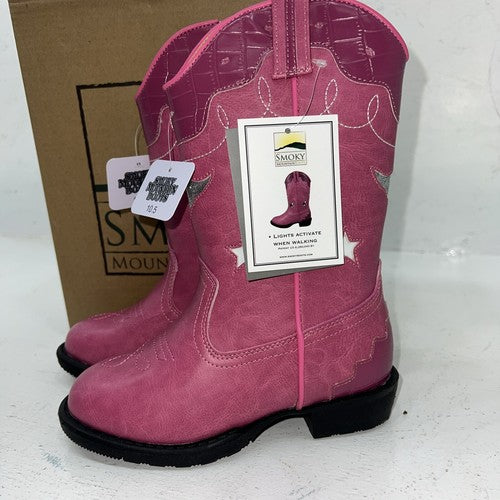 New children’s Pink Smoky Mountain Cowboy Boots. 1167c 10.5 10 1/2. 24-63