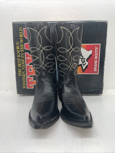 New Men’s Black Texas Brand Cowboy Boots. 6900 11.5 11 1/2 D. 9-54