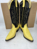 New Women’s Yellow Texas Brand Cowboy Boots. L 199101 7 M. 18-53