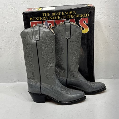 NEW Women’s Grey Texas Brand Western Cowgirl Boots. Size 8D. 2-11.