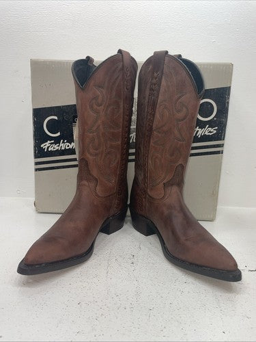 New Women’s Brown Capezio Cowboy Boots. M 309 8.5 8 1/2 D. 15-48