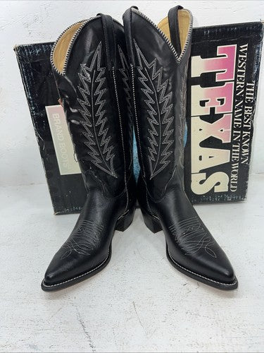 New Women’s Black Texas Brand Cowboy Boots. 4800 7 M. 18-103