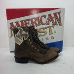 New Women’s Brown Lace Up American West Cowboy Boots. 5975 8 M. 15-129