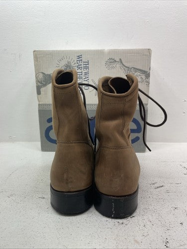 New Men’s Brown Lace Up Acme Cowboy Boots. 5784 11 E W. 9-29