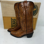 New Women’s Brown Texas Brand Cowboy Boots. L 144. 6 M. 20-69