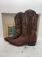 New Men’s Brown Texas Brand Cowboy Boots. 7404 11 D. 9-32