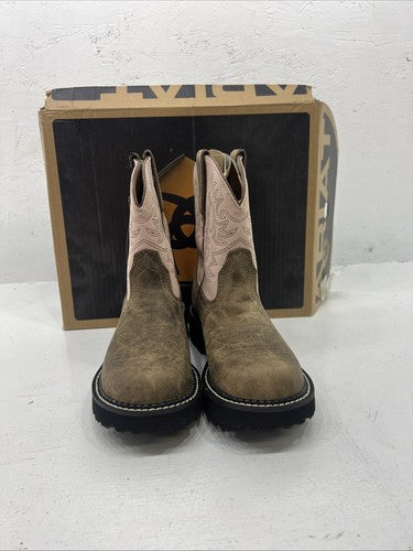 New Women’s Ariat Cowboy Boots 10000828 Brown/pink Boots 6 B 20-9