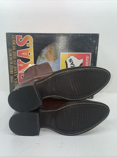 New Men’s Brown Texas Brand Cowboy Boots. 8311 12 D. 9-55