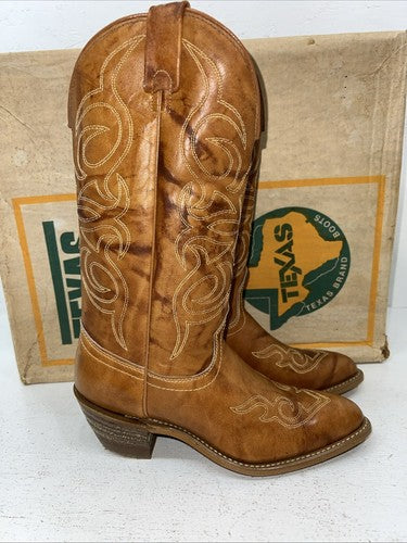 New Women’s Brown Texas Brand Cowboy Boots. L 244 6.5 6 1/2 M. 19-115