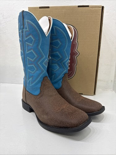 NEW Men’s Brown Speckled/Sky blue Nocona Brand Western Boot Size 6D. 1-2.