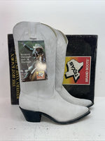 New Women’s White Texas Brand Cowboy Boots. L P198917 8.5 8 1/2 M. 15-44