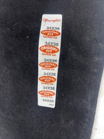 New Men’s Black Original Fit Cowboy Cut Pro Rodeo Jeans. 34/36 E-1