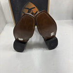 New Brown Boots Leather Boots 8.5 Squar Toe 3-13