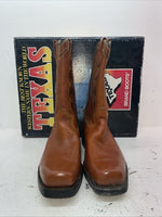 New Men’s Orange Texas Brand Cowboy Boots. M 44 11.5 11 1/2 D. 9-34