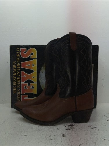 New Men’s Brown Texas Brand Cowboy Boots. 5101 12 E E. 10-63
