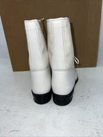 New Women’s White Lace Up Texas Brand Cowboy Boots. S 439 7 M. 18-80