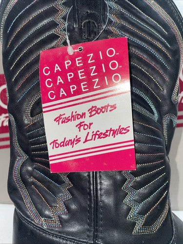New Women’s Black Capezio Cowboy Boots. L 280 9 M. 15-74