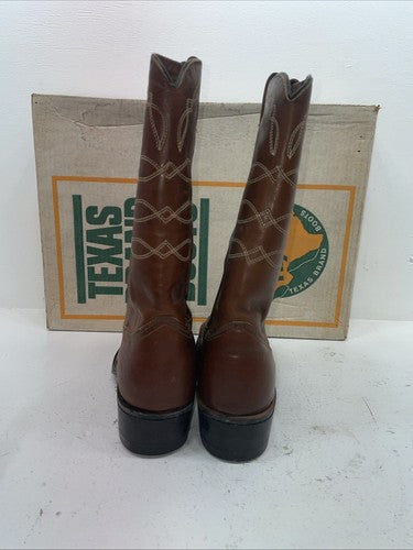 New Men’s Brown Texas Brand Cowboy Boots. M 111 11 D. 9-93