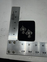 New Women’s Montana Silversmiths Silver Black Faith Cross Earrings. ER1183 A-28
