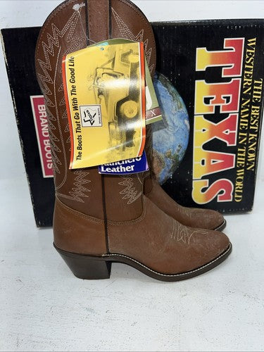 New Women’s Brown Texas Brand Cowboy Boots. 4501 7 M. 18-23