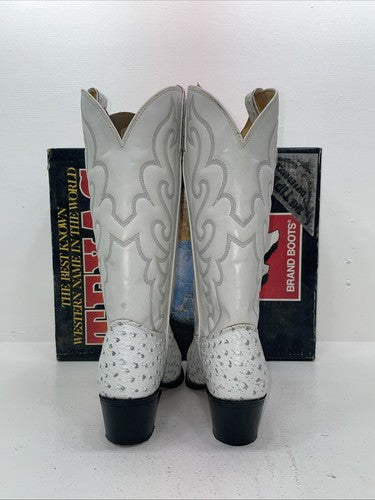 New Womens White Texas Brand Cowboy Boots. 4207 8 M. 16-30