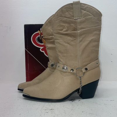 New Women’s Tan Dingo Cowboy Boots. 526 10 W. 17-128