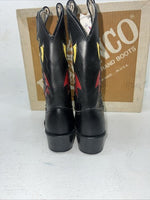 New Children’s Black Bronco Cowboy Boots. C1860 12 D. 24-123