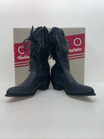New Women’s Navy With Fringe Capezio Cowboy Boots. L 692 9 M. 15-92
