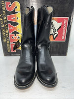 New Women’s Texas Brand Black Cowboy Boots. 4400 6.5 6 1/2 M. 19-43