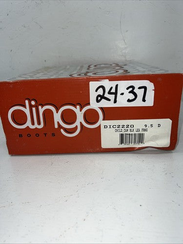 New Children’s Black Dingo Cowboy Boots With Fringe. 9.5 9 1/2 D. 24-37