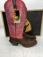 New Women’s Brown/pink Ariat Cowboy Boots. 7 B. 18-111