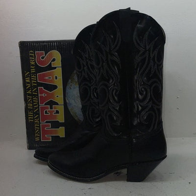 New Women’s Black Texas Brand Cowboy Boots. 4700 10 M. 15-135