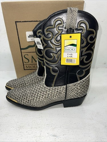 New women’s Black Snakeskin Cowboy Boots. 1042J 6.5 6 1/2. 19-62
