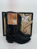New Women’s Black Texas Brand Cowboy Boots. 4870 8.5 & 1/2 M. 15-39