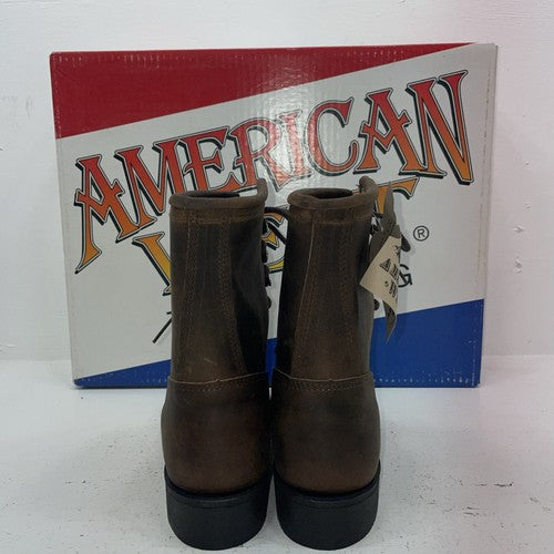 New Women’s Brown Lace Up American West Cowboy Boots. 5975 8 M. 15-129