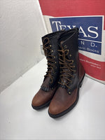 NEW Men’s Brown/black American Bootmaker Western Boot Laced Size 9m. 3-1