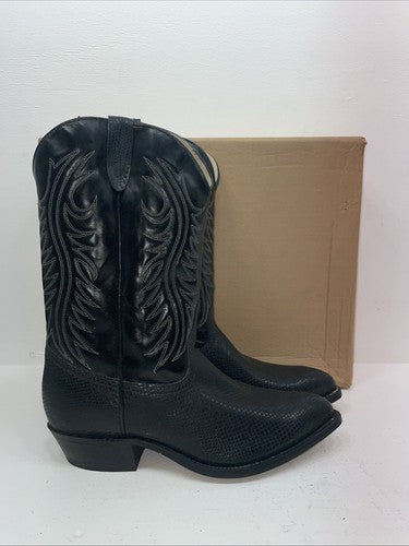New Men’s Black Texas Brand Cowboy Boots. 509200 11.5 11 1/2 D. 9-44
