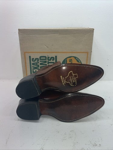 New Men’s Brown Texas Brand Cowboy Boots. 7313 11.5 11 1/2 D. 9-83