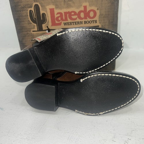 New Children’s Black And Brown Laredo Lace Up Cowboy Boots. C2872 11 D. 24-53