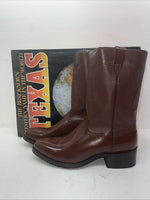 New Men’s Brown Texas Brand Cowboy Boots. 8311 12 D. 9-55