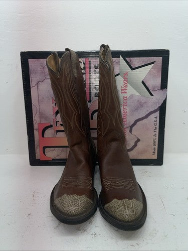 New Men’s Brown Texas Brand Cowboy Boots. 6511 11 D. 8-13