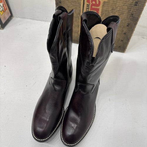 NEW Men’s Laredo Western cowboy Boots, Blk Cherry Roper.  Size 5D. #1-12