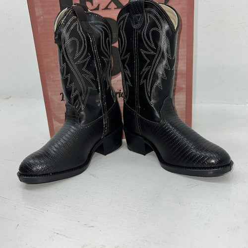 New Children’s Black Texas Brand Cowboy Boots. C105 11 D. 24-67