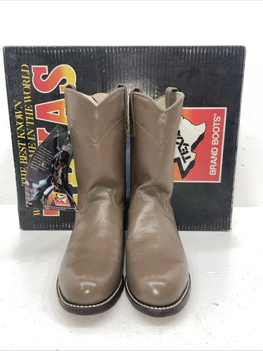 New Women’s Gray Texas Brand Cowboy Boots. 4480 8 M. 16-26