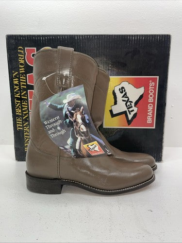 New Women’s Gray Texas Brand Cowboy Boots. 4480 8 M. 16-26