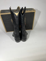 New Men’s Tall Western Boots. Black Deertan Boot. Size 9 1/2. 7-6