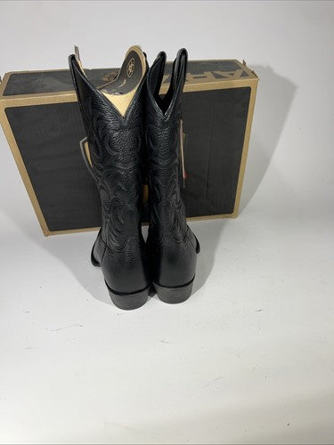 New Men’s Tall Western Boots. Black Deertan Boot. Size 9 1/2. 7-6