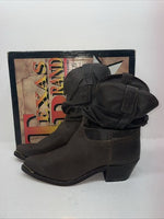 New Men’s Brown Texas Brand Cowboy Boots. M 471 12 E E. 9-42