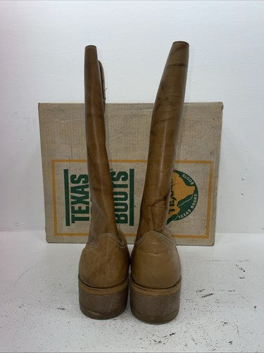 New Men’s Brown Texas Brand Cowboy Boots. M 34 11.5 11 1/2 D. 9-10