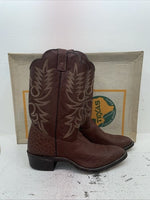 New Men’s Brown Texas Brand Cowboy Boots. 7404 11 D. 9-32